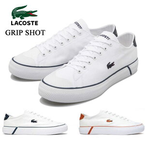 ラコステ メンズ スニーカー グリップショット LACOSTE GRIPSHOT120 2 CMA068L ホワイト 26.0cm キャンバススニーカ 白スニーカー ローカット 靴