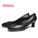 リーガル レディース パンプス 靴 REGAL F14JAEE ブラック 2E幅 プレーンパンプス 日本製 オフィス ビジネスシューズ 婦人靴 牛革 ブランド ...