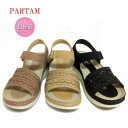 パータム 靴 レディース サンダル 履きやすい Partam 1820 軽量 滑りにくい カジュアル 母の日 ギフト プレゼント
