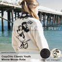 Barefooot Dreams xAtbgh[X R[W[`bN NVbN fBYj[ ~bL[ ~j[ [X [u CC Youth Mickey & Minnie Mouse Robe Cream/Carbon D101