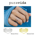 PuraVida プラヴィダ リング Retreat Silver Gold 指輪 シルバー ゴールド 真鍮 ロジウムメッキコーティング レディース メンズ アクセサリ サーフィン ファッション