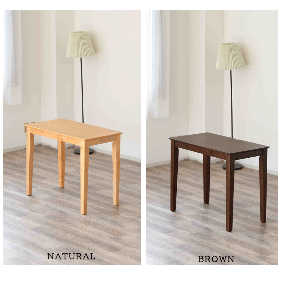 10%offクーポン配布中 デスク パソコンデスク 90幅 シンプル 木製 ラバーウッド PC オフィステーブル パソコン 学習 子供部屋 引出付き [2]