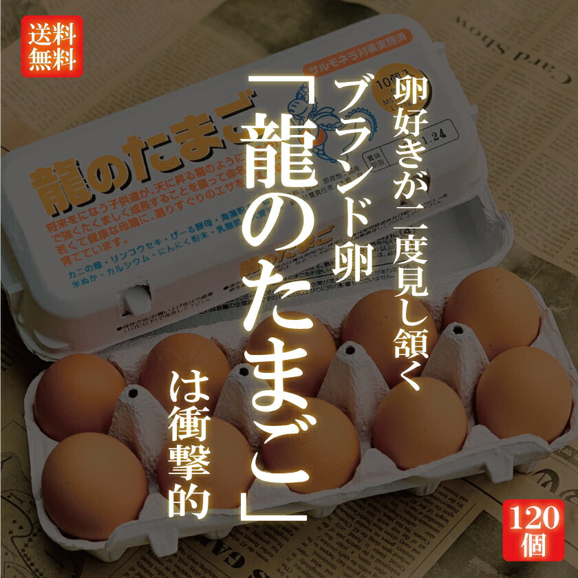 国産ブランド鶏卵 「龍のたまご」 120個 大分県産 （10個入り×12パック ）【送料無料 赤玉 赤卵 濃厚 こだわり おいしい 卵 高級 プレゼント ギフト 贈り物 贈答品 お中元 お歳暮 御歳暮 お中元 御中元】