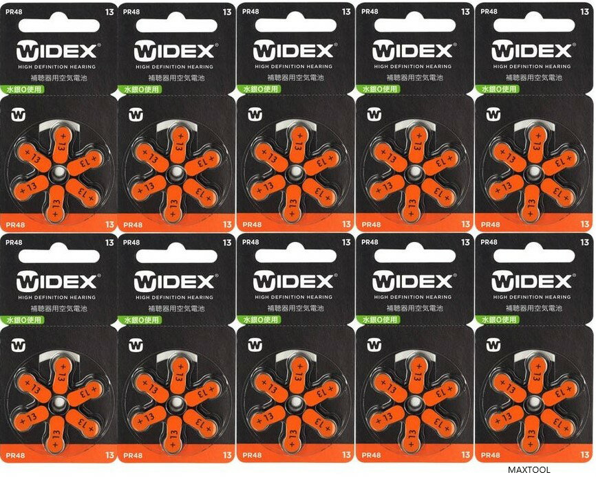 WIDEX ワイデックス 補聴器用電池 PR48(13) 10パック 送料無料