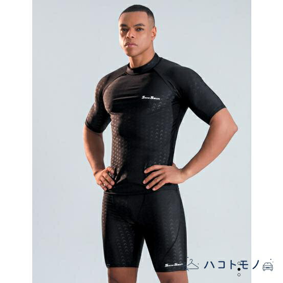 メンズ 水着 競泳水着 ウェットスーツ 潜水服 上下セット 上下 競泳 パンツ 半袖 日焼け防止 吸汗速乾 トレーニング 男性 かっこいい フィット感