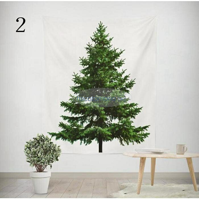 クリスマスツリー 場所を取らない 大判150×100cm 壁掛け 1枚 大人気 飾り付け タペストリー 選べる12種類 飾る