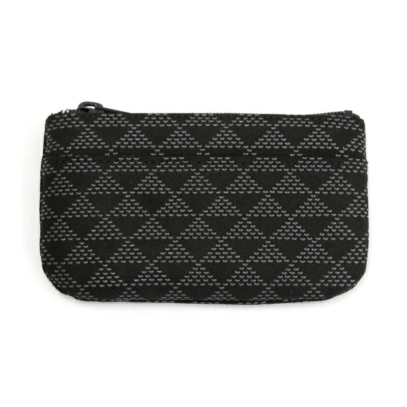 ◇印傳屋◇ F小銭入れ02 [1002] 黒地×グレー約 6.5×11×1.3cm甲州印伝 甲州印傳 印伝屋 上原勇七 いんでん inden-ya 小銭入れ coin purse pouchd003847050197