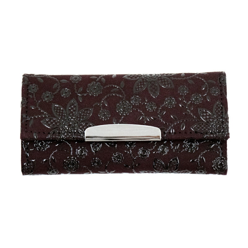 ◇印傳屋◇キーケース [4702] 紫地×黒漆・紫地×白漆約4.5×9.5×1.5cm甲州印伝 甲州印傳 印伝屋 上原勇七 いんでん inden-ya key cased009328047193