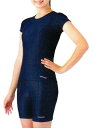 【送料無料】120・130フレンチ袖　紺(ネービー)すまいるスイム　シリーズ女の子 スクール水着ライン セパレーツ 101563　日本製セパレートの上着だけです。学校の授業で　使用できる紺の スイムウエアです。