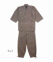【送料無料】No.8006 最高級桐生織り 総裏 正絹 作務衣表地 絹 (シルク) 100%・裏地 ポリエステル100%群馬県産 蚕「ぐんま200」使用男性用 ...