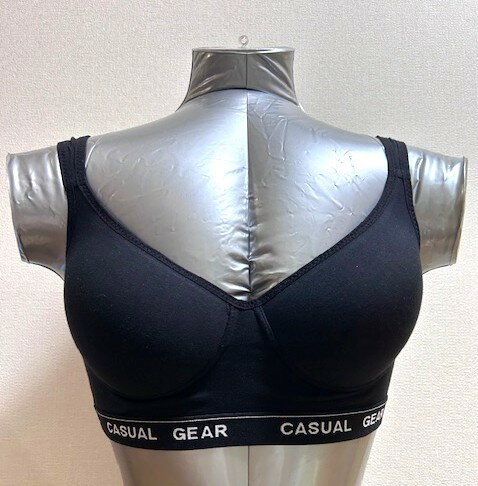 【送料無料】婦人・女性用 レディース スポーツタイプ モールドカップ ブラジャー M/L/LLカラー クロ Simple &Fitホックなしのカブリ シンプル＆フィット 体にピッタリ ずれない しっかりサポート