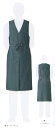 【送料無料】CS2348 エプロンドレス 男女兼用 2色 ダークインディゴ・ブラック着丈 M:102cm L:110cmセブンユニフォーム