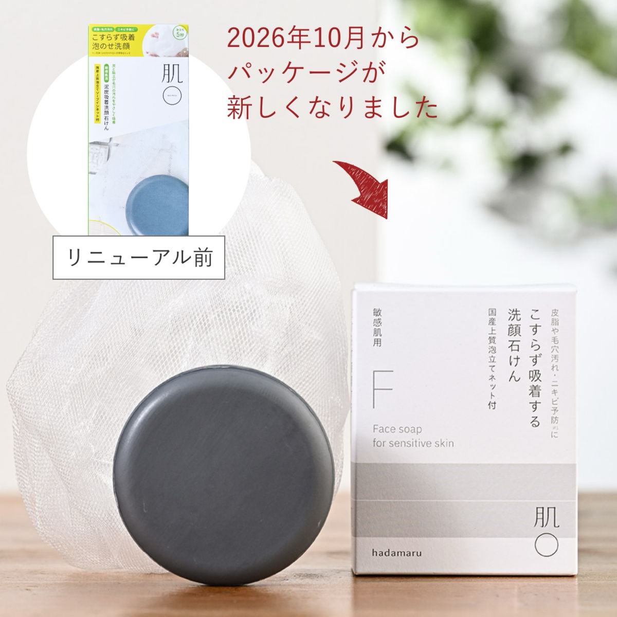 肌〇 ( はだまる ) ナチュラルフェイス ソープ60g 【 泡立てネット付】 ＼ 皮脂・テカリ対策に ／ 敏感肌 低刺激 洗顔石鹸 固形石鹸 毛穴 黒ずみ テカリ ベタつき ニキビ予防 肌荒れ 乾燥 赤み かゆみ くすみ 脂性肌 乾燥肌 脂漏性 酒さ アトピー 日本製 hadamaru-shop-10000021 はだまる -HADAMARU- 公式ショップ サンプル画像2