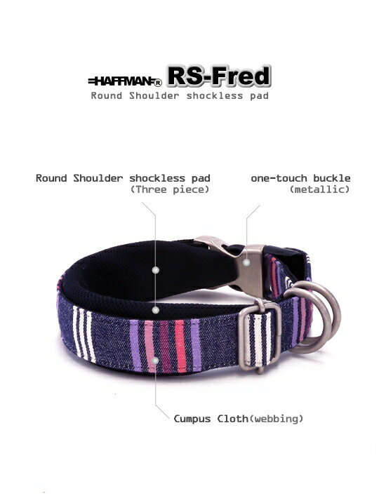 ＜RS＞ワンタッチバックル RS-Fred 25mm幅 犬の体重＝24kgまで 大型犬 首輪