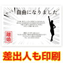 【差出人印刷込み 官製はがき 30枚】 離婚報告 はがき お知らせ SMS-68 離婚 ハガキ 葉書