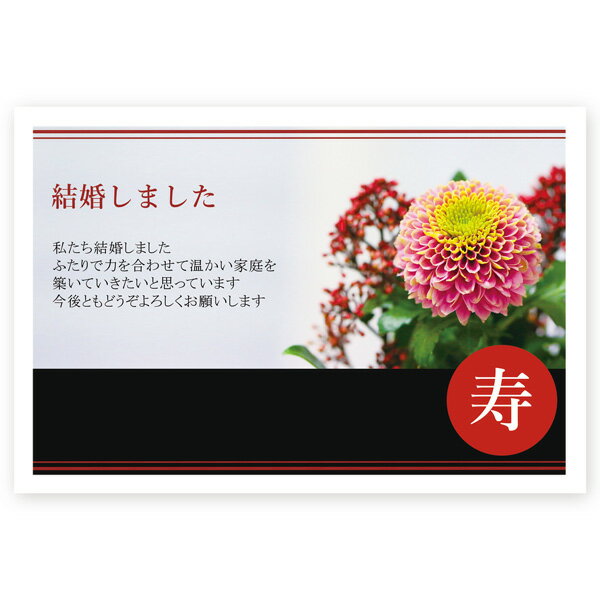 【官製はがき 10枚】結婚報告はがき・お知らせ WMSF-22 結婚報告 葉書 結婚ハガキ 写真なし