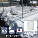 【メーカー公式】5年シート 3.6m×5.4m 3654 [6枚] | まとめ売り 国産 日本製 ホワイト シルバー 白 銀 カラー 遮熱効果 日よけ 高耐候 養生 養生用シート 土木工事 工事現場 壁面養生 防水