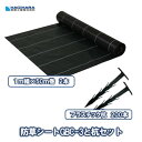 \買いまわり!エントリーでポイント最大20倍!5/1 0:00〜/【萩原工業 公式】防草シートGBC-3と杭セット 1m幅X50m巻【2本】 + プラスチック杭...