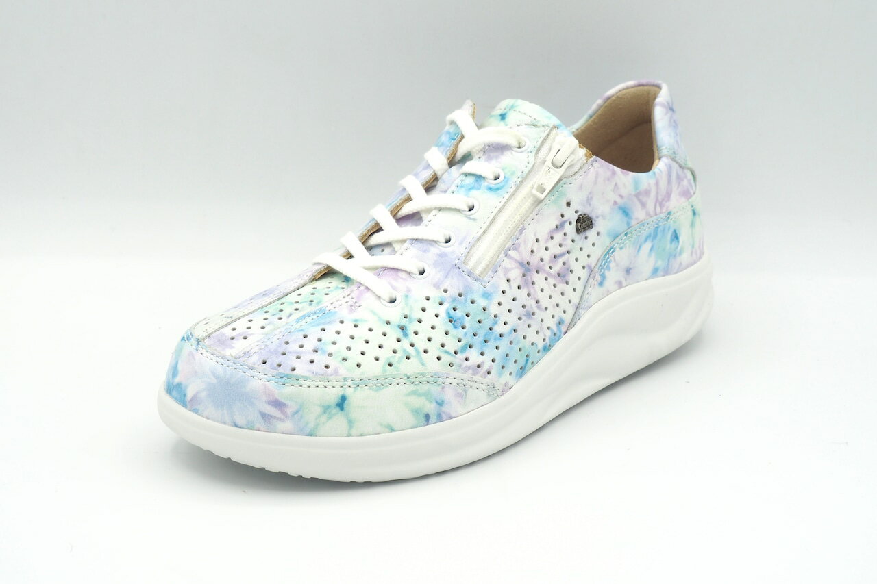 フィンコンフォート ウォーキングシューズ レディース 本革 牛革 ファスナー付き ブルー レッド ベージュ ブラック 2927 OZE レディースシューズ 歩き...