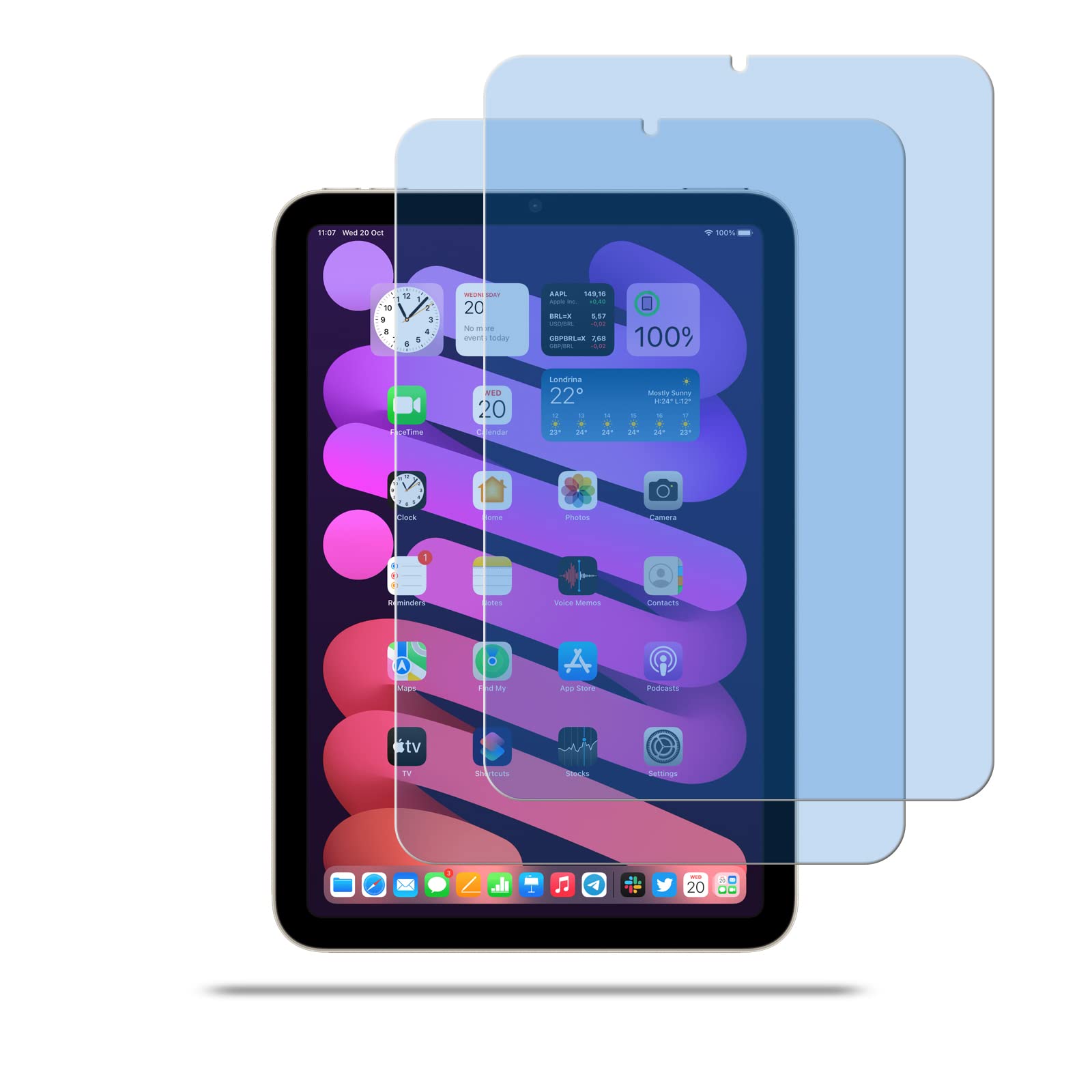 iPad mini6 第6世代 2021年 用のガラスフィルム 目の疲れ軽減 液晶保護 フィルム iPadmini6 用の保護シート 保護ガラス 硬度9H