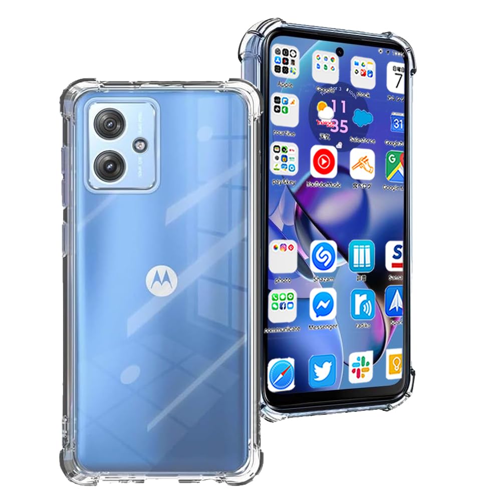 『全面保護』MOTO G64 5G 用のケース g64y 5G 用の保護カバー 薄型 TPU材質 『四隅がエアクッション構造』 耐衝撃 ケース スマホケース 黄変防止/滑り止め/擦り傷防止/柔軟/光沢感/軽·薄/透明