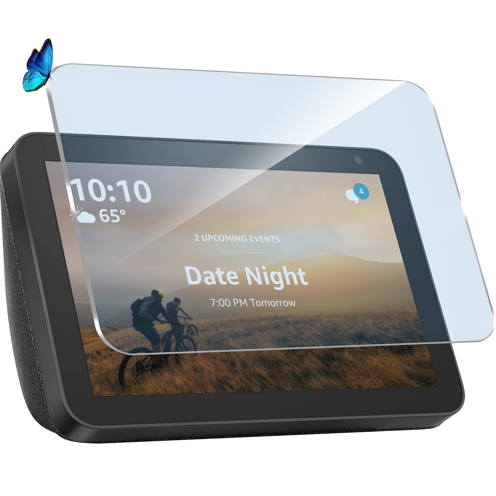 【ブルーライトカット 93%】【 1枚入り】Echo Show 8 第1世代 用のガラスフィルム 目の疲れ軽減 液晶保護 フィルム エコーショー8 第2世代 用の保護シート 保護ガラス