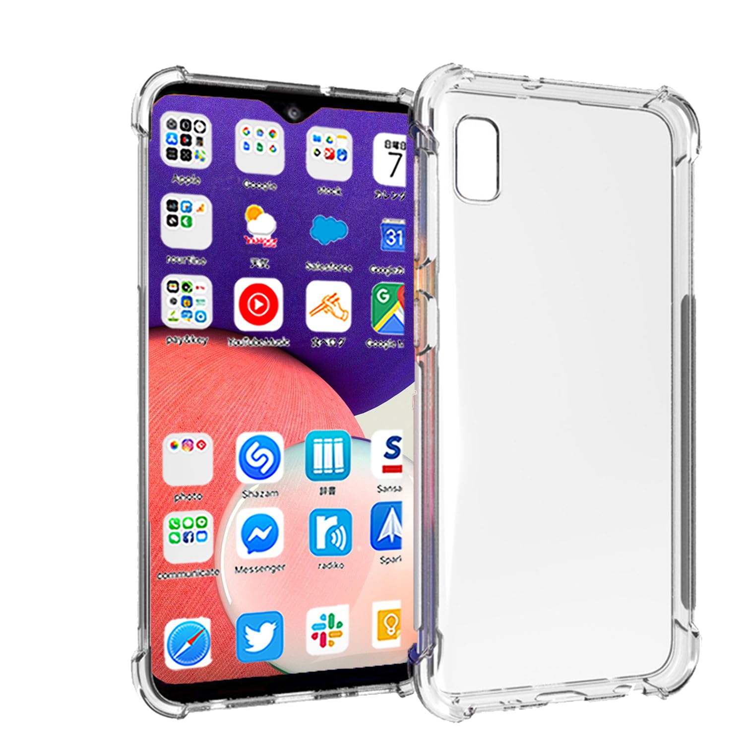 『全面保護』docomo Galaxy A22 5G SC-56 SC-56B ケース ギャラクシー A22 5G SC56B 用の 保護カバー 薄型 TPU材質 『四隅がエアクッション構造』 耐衝撃 ケース スマホケース 黄変防止/滑り止め/擦り傷防止/柔軟/光沢感/軽·薄/透明