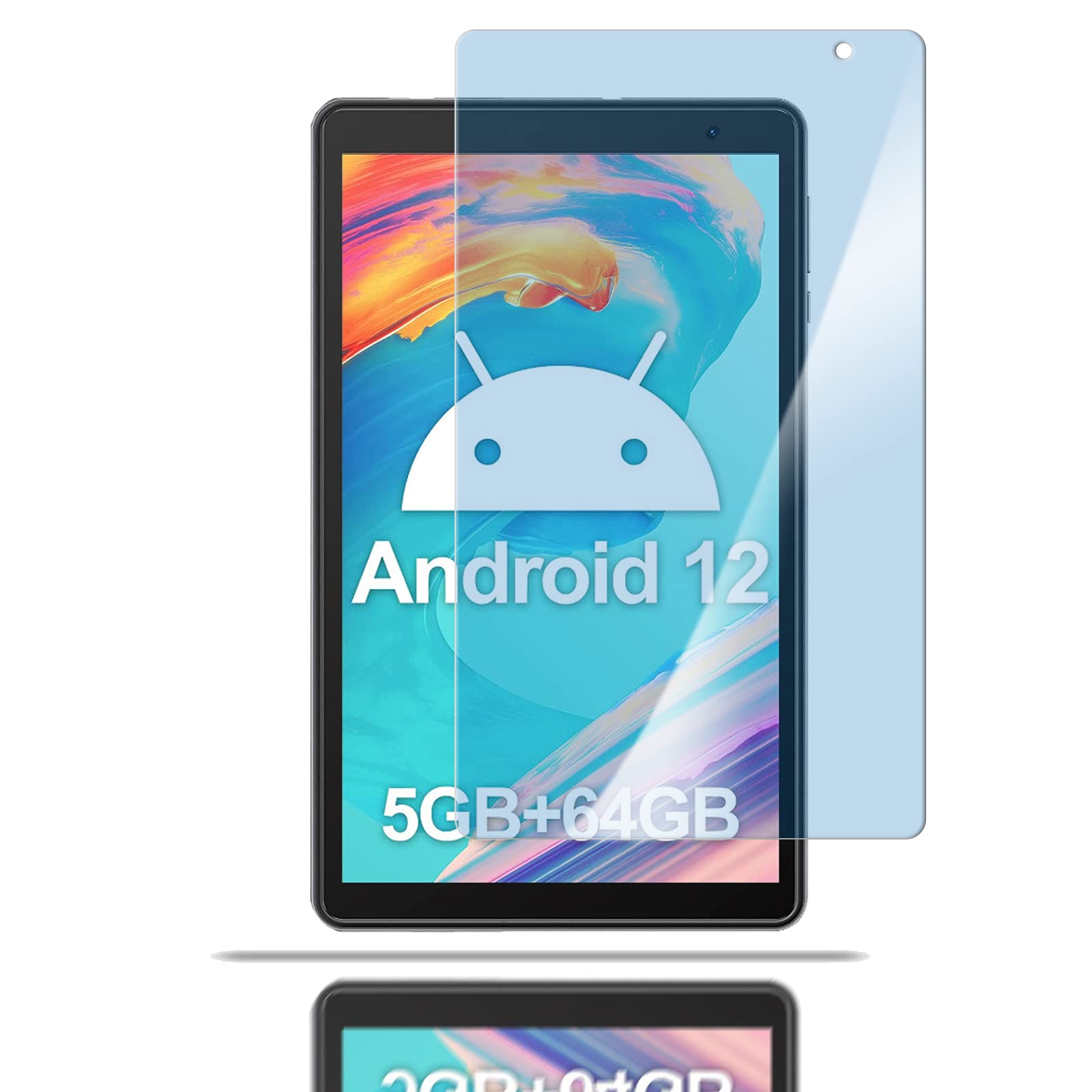 Blackview Tab5 用のガラスフィルム 目の疲れ軽減 液晶保護 フィルム blackview tab 5 8インチ 用の保護シート 保護ガラス 硬度9H/貼り付け簡単/超薄飛散防止/気泡防止/指紋防止/高感度タッチ
