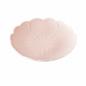 さくら お取皿 桃釉 波佐見焼 Sakura small plate pink glaze Hasami ware Japanese ceramic.