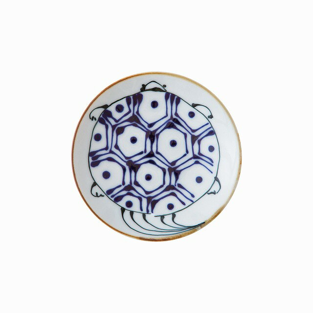 小皿 亀 波佐見焼 small plate turtle Hasami ware Japanese ceramic.