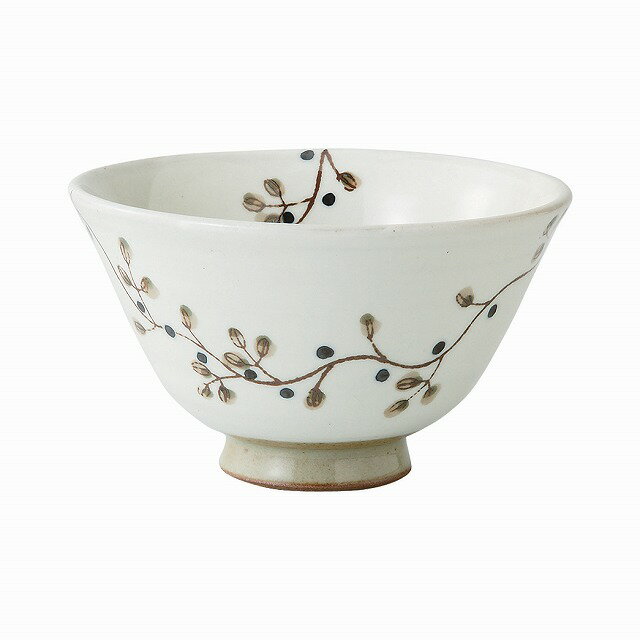 花つなぎ 軽量飯碗 黒 大 波佐見焼 Flower light small bowl for cooked rice black large Hasami ware Japanese ceramic.