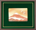 /  z Ēߐԕxm Kyo-yaki. Japanese ceramic panel. Hisho red Mt. Fuji.