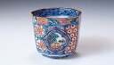 /  p FG؉ZR ؔ Kyo-yaki. Japanese Sake guinomi cup iroesansui. Wooden box. Porcelain.
