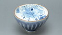 /  u ԌiOj  Kyo-yaki. Japanese Sake guinomi cup Peony. Paper box. Porcelain.