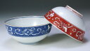 /  vwgјq ԔZg  Kyo-yaki. Set of 2 meshiwan bowl akadami kissho. Paper box. Porcelain.