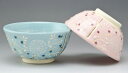 京焼/清水焼 陶器 夫婦組飯碗 淡彩三島 紙箱入 Kyo-yaki. Set of 2 meshiwan bowl tansai mishima. Paper box. ceramic.