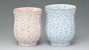 /  vwg ԍl ؔ Kyo-yaki. Some sakura Set of 2 Teacups Yunomi. Wooden box. Porcelain.