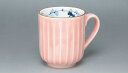 /  }OJbv 䓂isNj  Kyo-yaki. Japanese mug cup kouchi arabesque pink. Paper box. Porcelain.