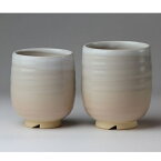 萩焼 姫土丸組湯呑（化粧箱） Hagiyaki two cups made in Japan. Japanese pottery