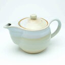 萩焼 丸ポット（茶こし付）（白箱） Hagiyaki teapot made in Japan with tea strainer. Japanese pottery