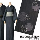 【 IKS COLLECTION イクスコレクション 】 レディース デニム 着物 刺繍入り【 うさぎ 】 デニム着物 きもの 着物 M L LL 女性用 レデ...