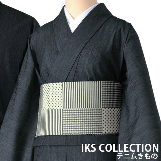 【 IKS COLLECTION イクスコレクション 】 レディース デニム 着物 【 無地 】 デニム着物 きもの 着物 M L LL 女性用 レディースのサムネイル