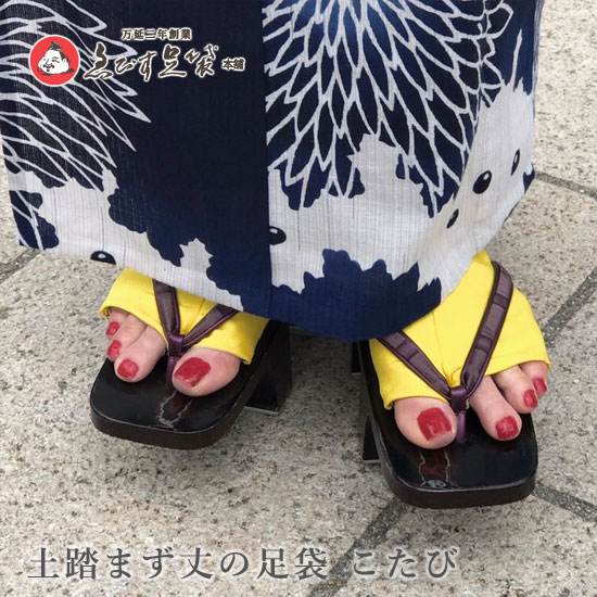 えびす足袋土踏まず丈の足袋こたび 色無地 女性足袋レディース女性用男性メンズサンダルにも足袋夏用浴衣にピッタリ綿100% メール
