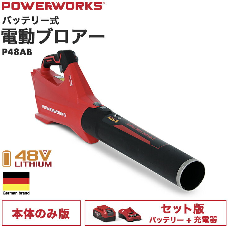 【公式】充電式 ブロワー ブロアー 48V 本体のみ／バッテリーセット 充電式ブロア 充電式ブロアー 充電式ブロワー 電動ブロワ 送風機 落ち葉掃除 PSE取得 P48AB【1年保証】