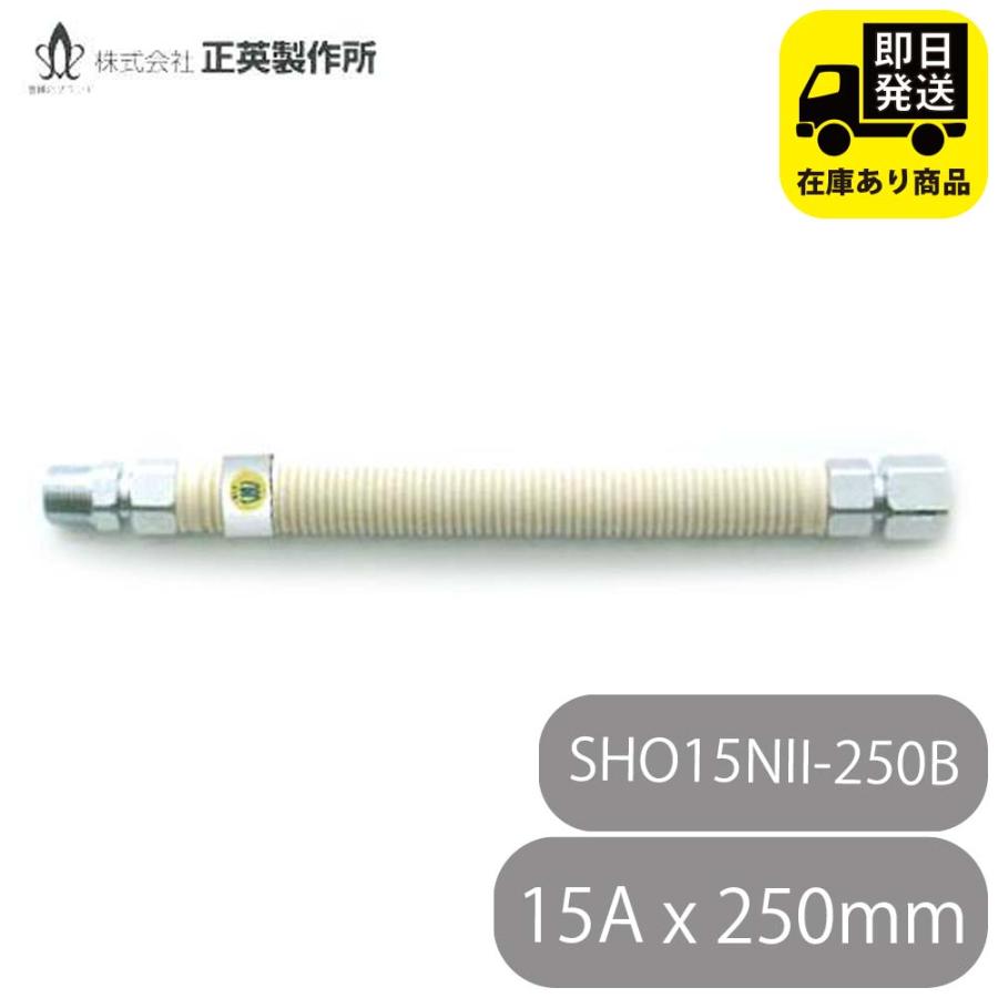 都市ガス用 フレキ 可とう管 SHO15NII-250B 15AX250mm 水回り修理 配管部品 DIY用品 住宅設備 業務用パーツ 耐久性