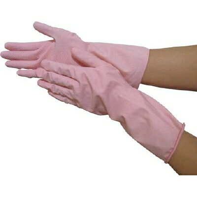 オカモト:オカモト ふんわりやわらか天然ゴム手袋 ピンク L OK-1-P-L 型式:OK-1-P-L