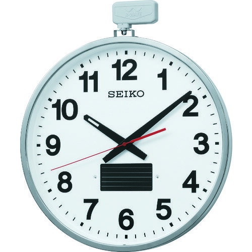 セイコークロック:SEIKO ソーラー屋外用大型電波掛時計 527×450×78 金属枠 SF211S 型式:SF211S