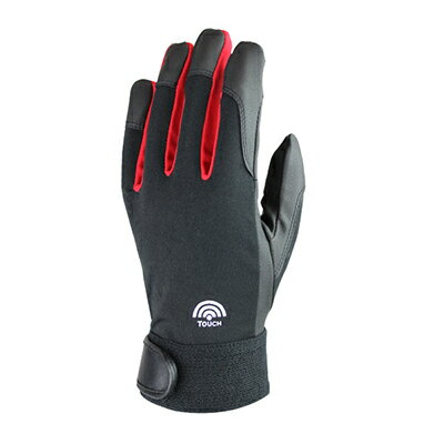 おたふく手袋:スマホ対応 PU手袋 型式:SH-507-BLK-LL