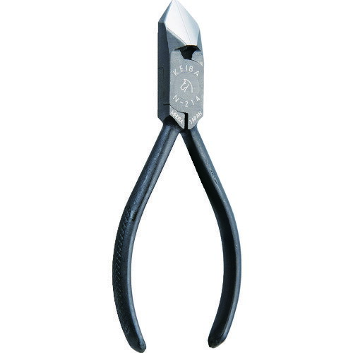 マルト長谷川工作所:KEIBA 斜ニッパ 斜めニッパー(ローレットハンドル) PAT. 100 N-214R 型式:N-214R