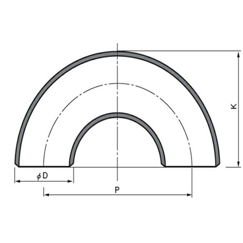 淡路マテリア:180°エルボ(ショート)黒 型式:180°エルボ(ショート)黒-100A 2